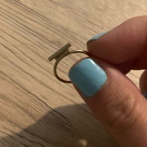 super cute gold pinkie ring